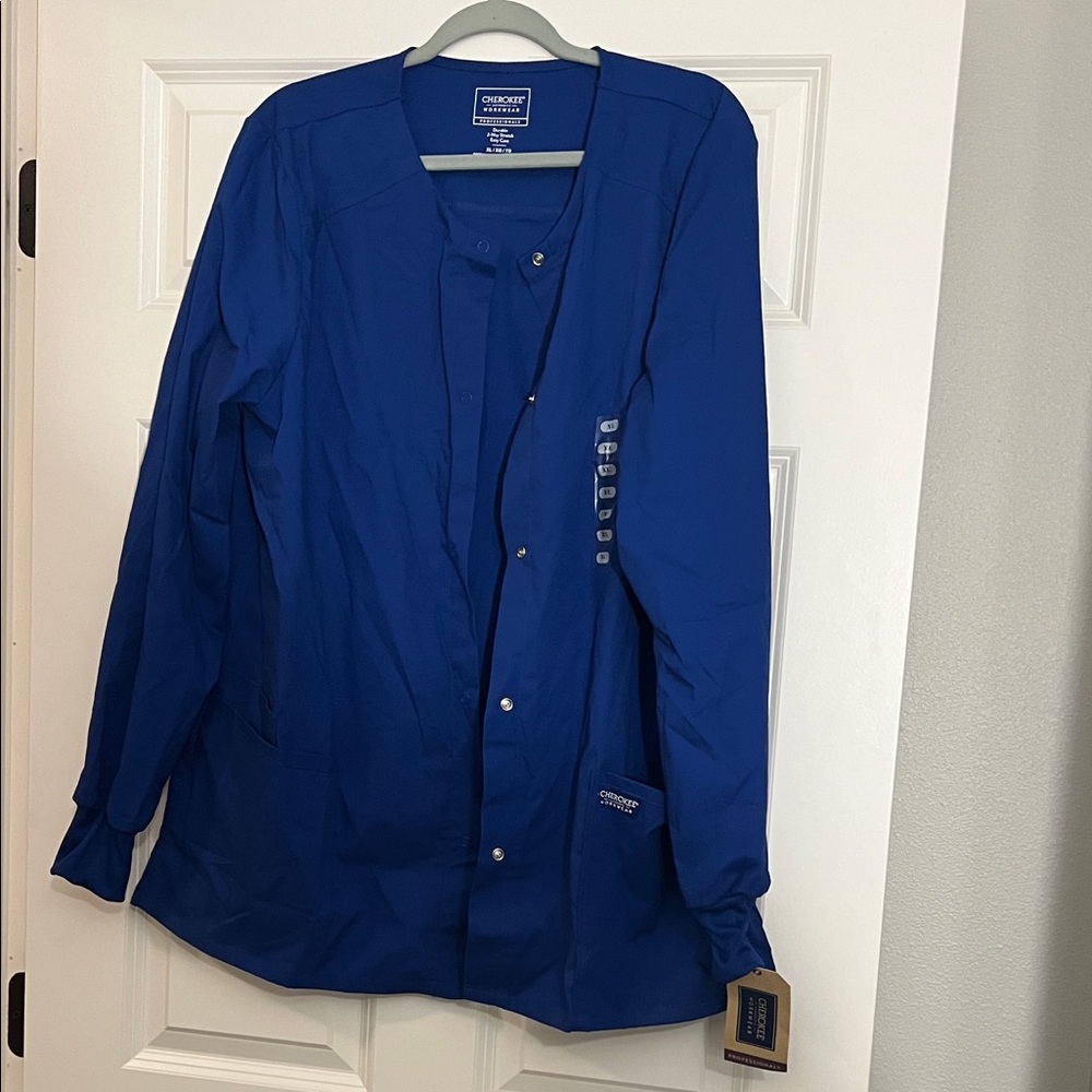 Cherokee Royal Blue Snap-Front Top Jacket